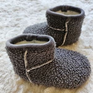 Baby Toddler Booties Slippers Shoes, Size 5 Toddler, 21/22, 18-24 Months, Grey